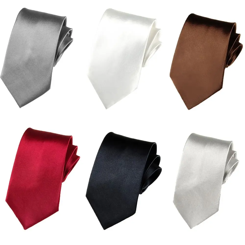 

1Pc Fashion Neckties Men's Solid Classic Wedding Ties Daily Business Suit Men Ties Formal Wear Accessories