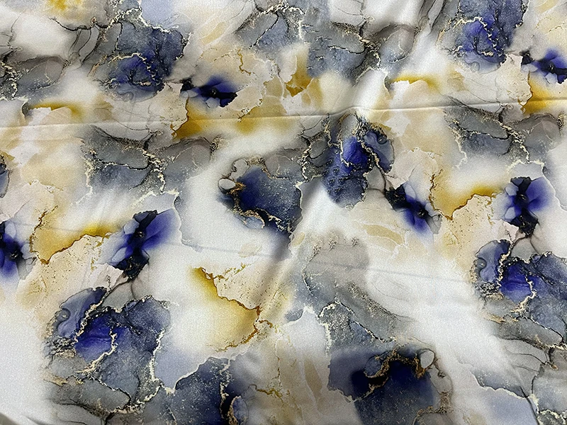 19momme Высококачественная эластичная атласная ткань из натурального шелка для