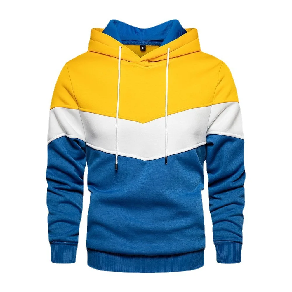 

2022 Men's Autumn Stitching High Quality Harajuku Men's Hooded Pullover Sweatshirt Streetwear Hip Hop Oversized Men's Sweatshirt