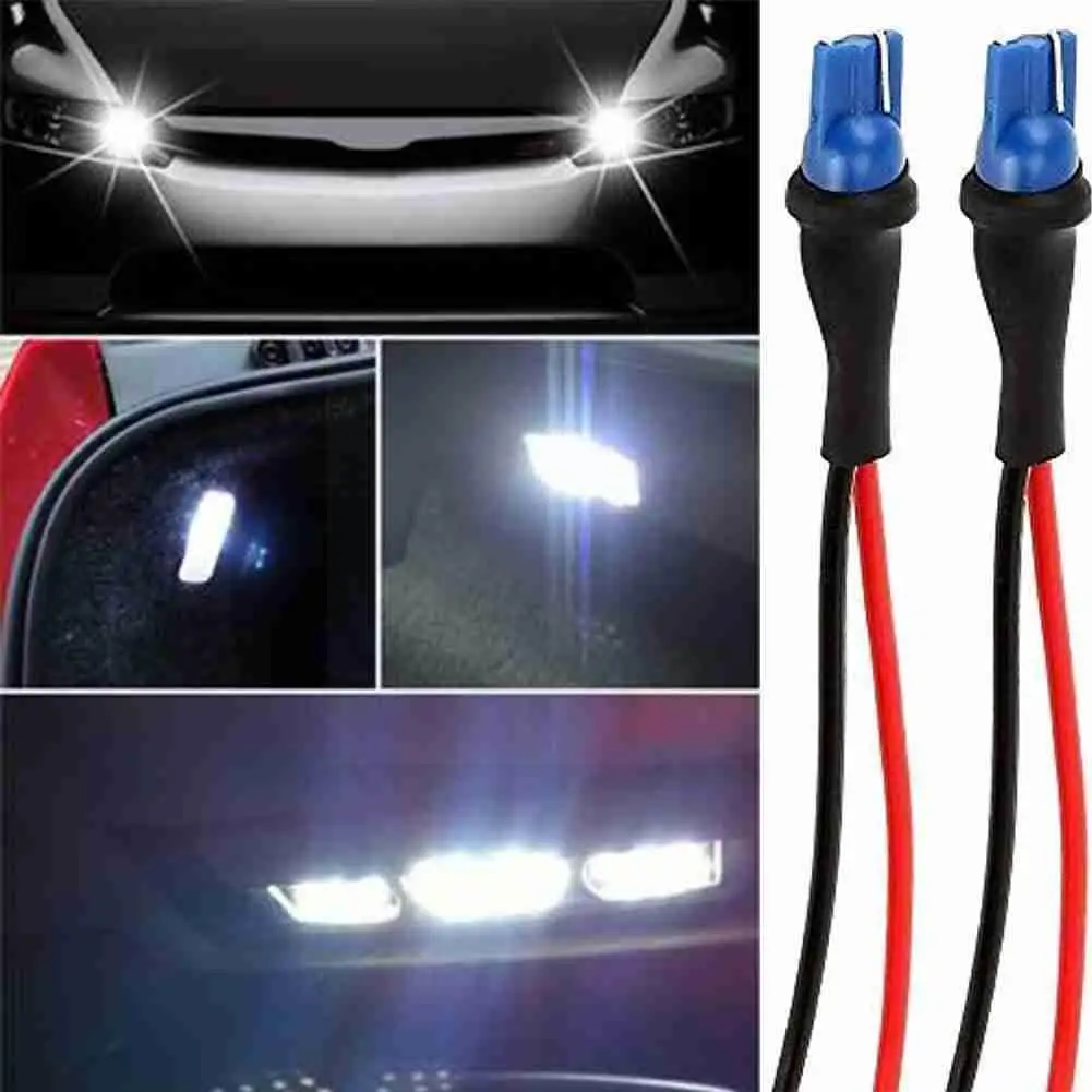

T10 Socket Holders Male T10 Car Headlight Assembly Plug Socket Adapter Extended Automobile Accessories Connector Male Wire U6S3