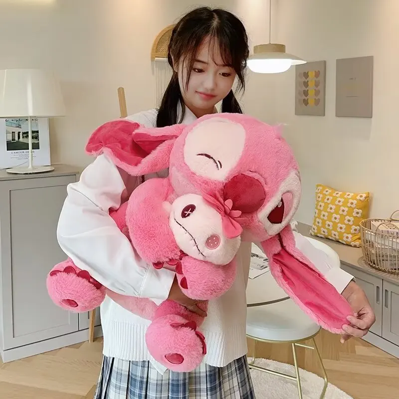 Плюшевые игрушки Kawaii Disney Сакура Стич мягкий розовый с скраппом плюши эльф Диснея