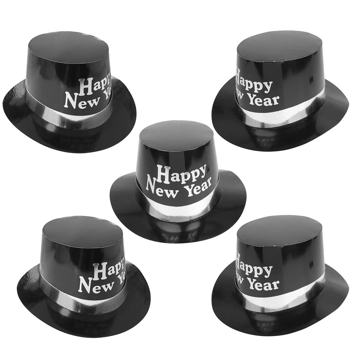 

Stage Performance Jazz Hats Happy New Year Party Hats Glitter Letter Paper Hat Party Tophat Photo Props 29.5x26.5x15.5cm