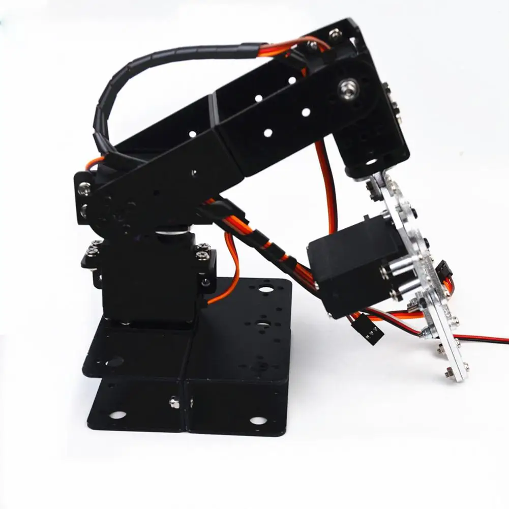 

Wear-resistant Aluminum Alloy 4-dof Mechanical Arm Manipulator Claw Diy Robot Scientific Learning Accessories With Steering Gear