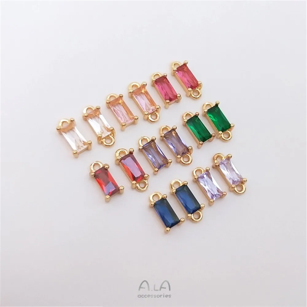 

Zirconia flower ball dangling beads 14K gold covered hollow zirconium pendant handmade diy bracelet necklace jewelry accessories