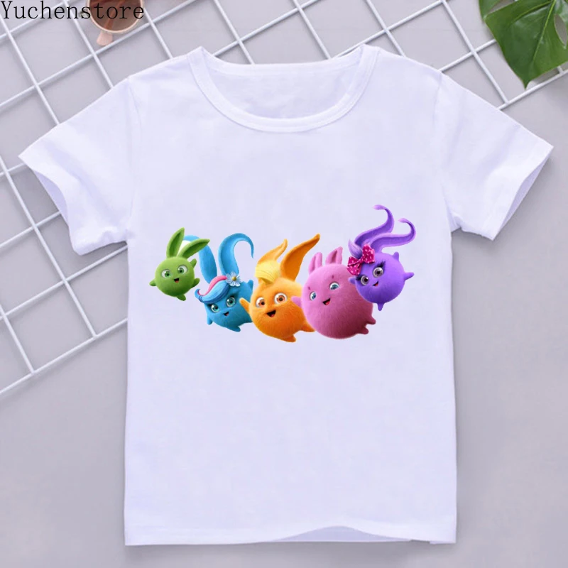 

2022 kawaii T-shirt cartoon printing men and women fashion children's T-shirt pink white shirt top children's clothing encanto