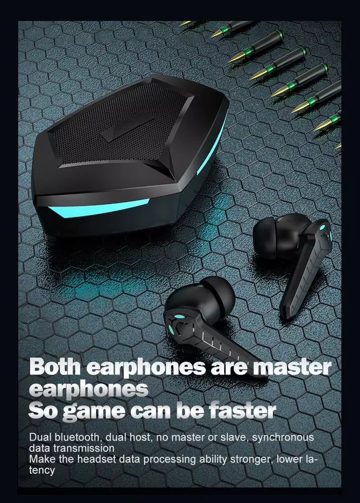 

NEW2023 P36 Tws Bluetooth-compatible Gaming Headset Binaural Digital Display With Charging Bin Luminous Headphones