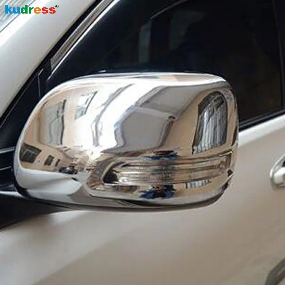

Для Toyota 2700 FJ120 J 120 Prado 2003-2008 2009, хромированные зеркальные боковые крылья, аксессуары для верхнего слоя крышки