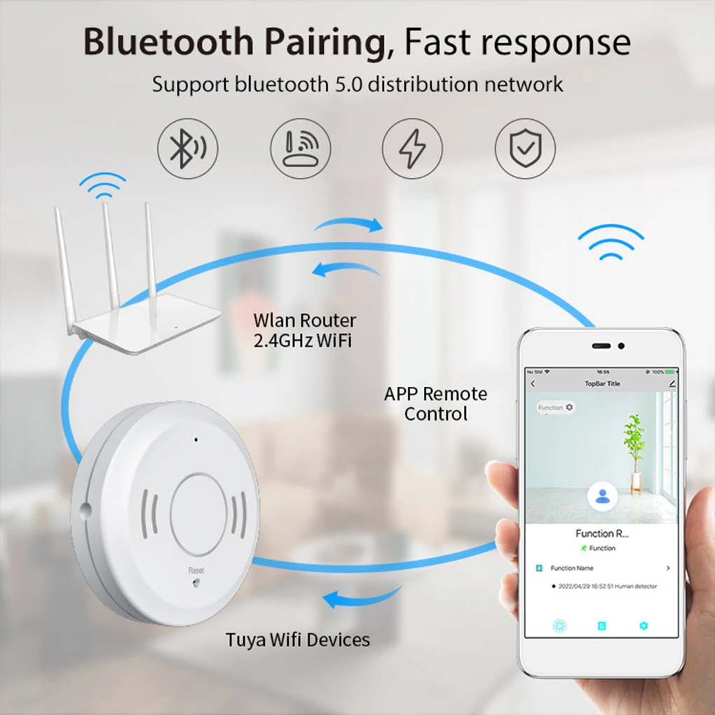 

Смарт-датчик движения Tuya с Wi-Fi и функцией Bluetooth