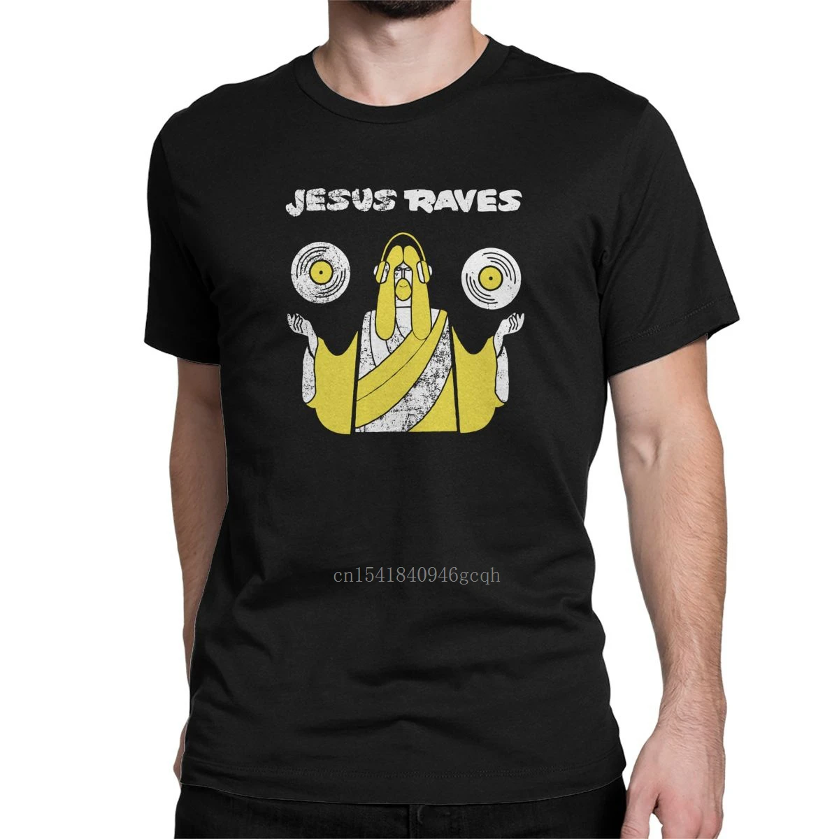 

Jesus Raves T-Shirt for Men Christian Pastor Church Fashion Pure Cotton Tee Shirt Crewneck Short Sleeve T Shirts Unique Clothes