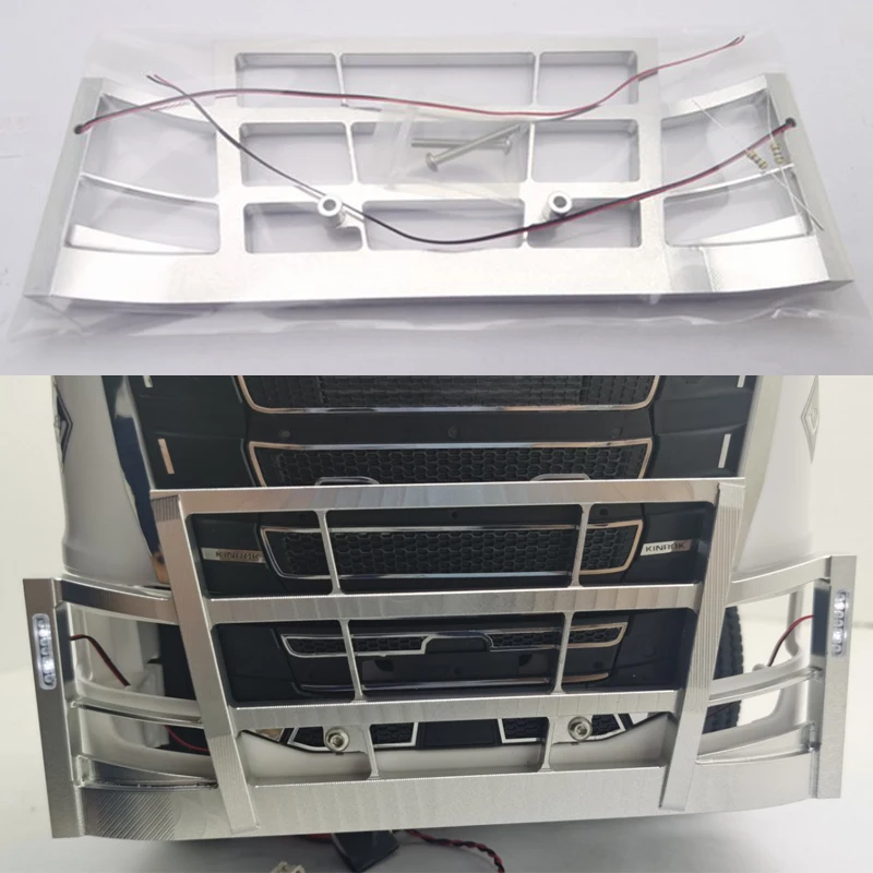 Металлический передний бампер для 1/14 Tamiya RC грузовик прицеп Scania 770s 6X4 56368 8X4 5637 DIY