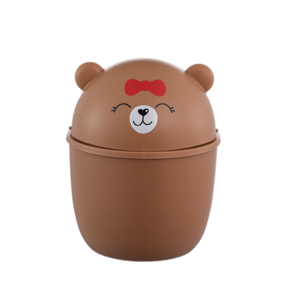 

Can Garbage Trash Mini Bin Waste Tiny Basket Countertop Container Bucket Desktop Small Paper Cans Table Dustbinbedroom Animal