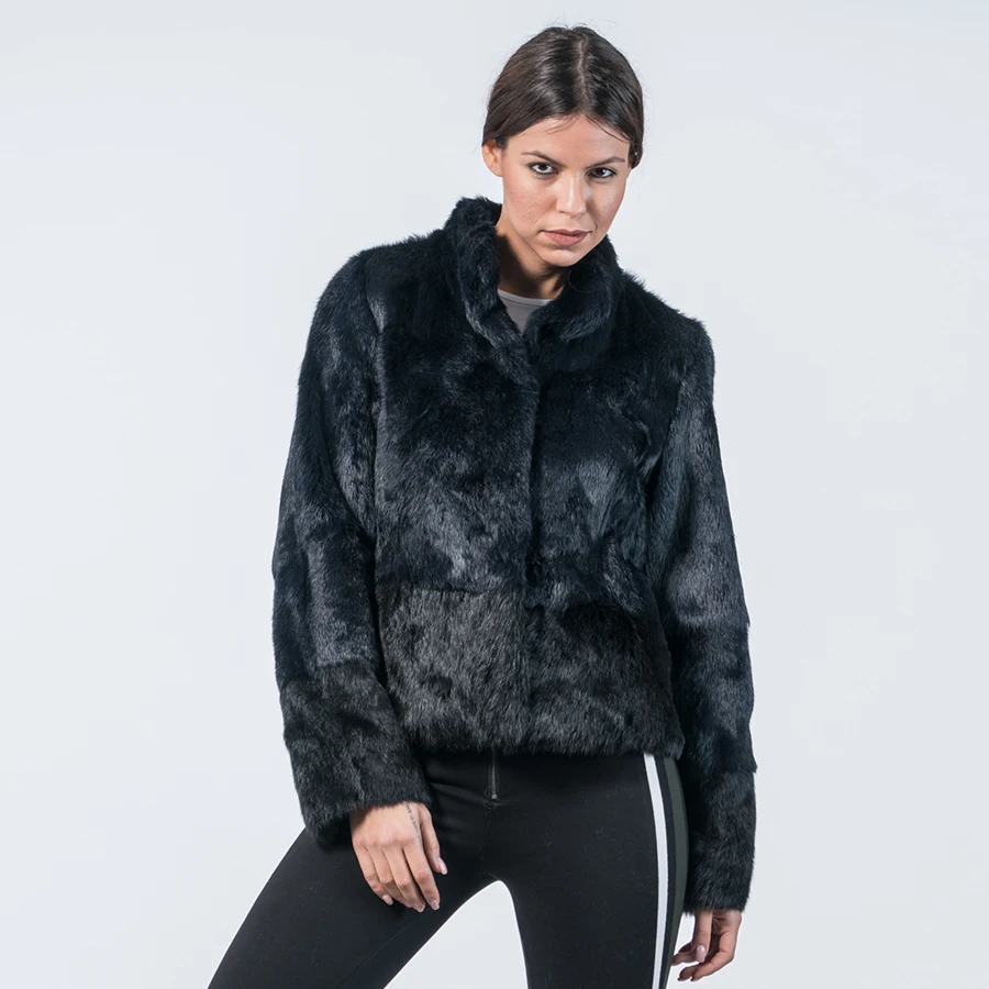 Best Selling Fur Coat Women Natural Fur Jacket Wool Blend Overcoat Autumn Cardigan Fashion