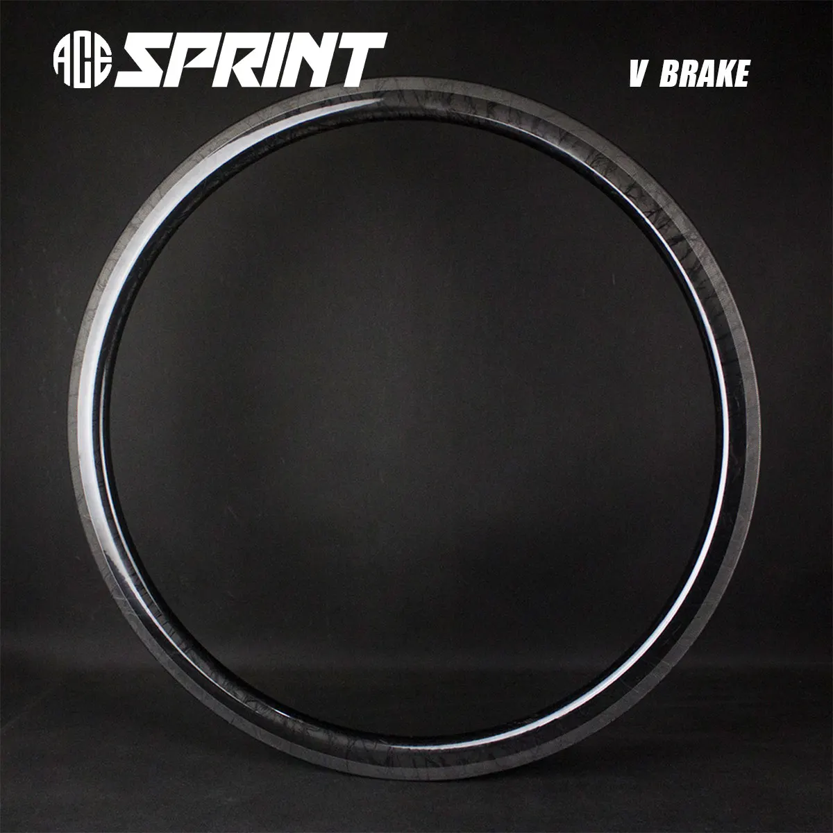 

ACESPRINT 700c Marble Surface Road Carbon Rims V Brake U Shape Bicycle Rim Zero Coating 30-80mm Tubular Clincher Tubeless Reday
