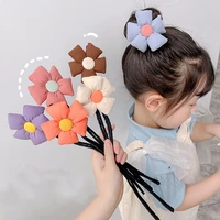 children versatile diy hair style flower adjustable hair clip pin lazy high ponytail filigree bun coil hair rod hair accessories