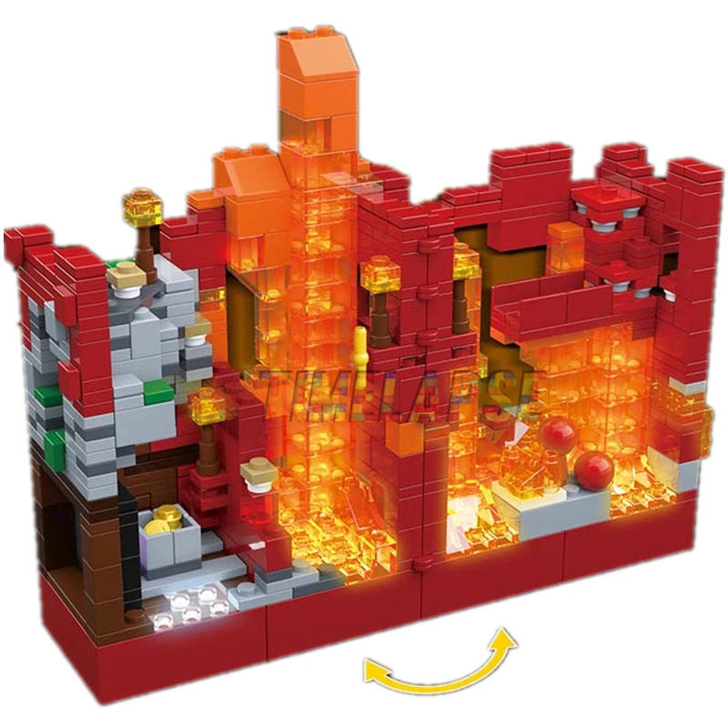 Детский конструктор The Blaze Bridge Nether City крепость кораллы классические модели |