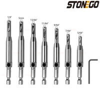 stonego 4716pcs core drill bit set hole puncher hinge tapper for doors self centering woodworking power tools