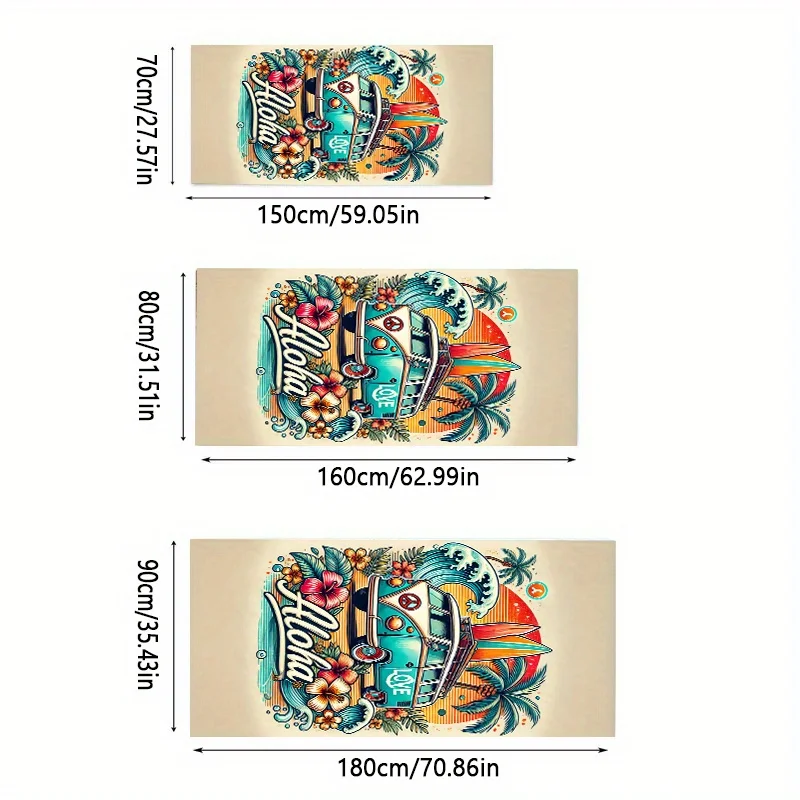 Aloha Surf Bus Oversized Microfiber Beach Mat and Bath Towel-Super Absorbent Quick Drying, Vibrant Design Bath Towel (art.: 3920cfbc307d4) - 3920cfbc307d4