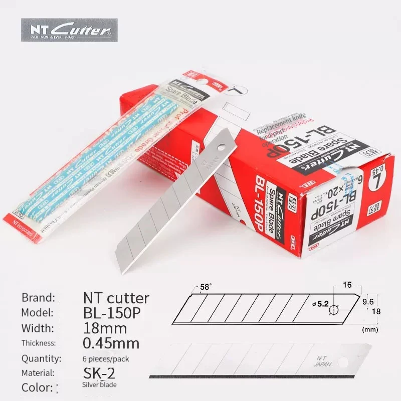 Nt BL-150P CUTTER large industrial blade 18mm for medium art blade 120 thickness 6 thickness 0.45mm tent cutting