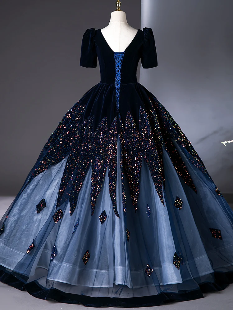 Sonhar Vestidos 15 Quinceanera платья 2025 новое классическое бальное платье с v-образным вырезом