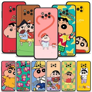 Phone Case For Xiaomi POCO X3GT X3NFC X3 M4 M3 12 Pro 12X 11 10T Lite Pro 10 9T 11T F1 Note 10Lite Coque Cartoon Shinchan Crayon