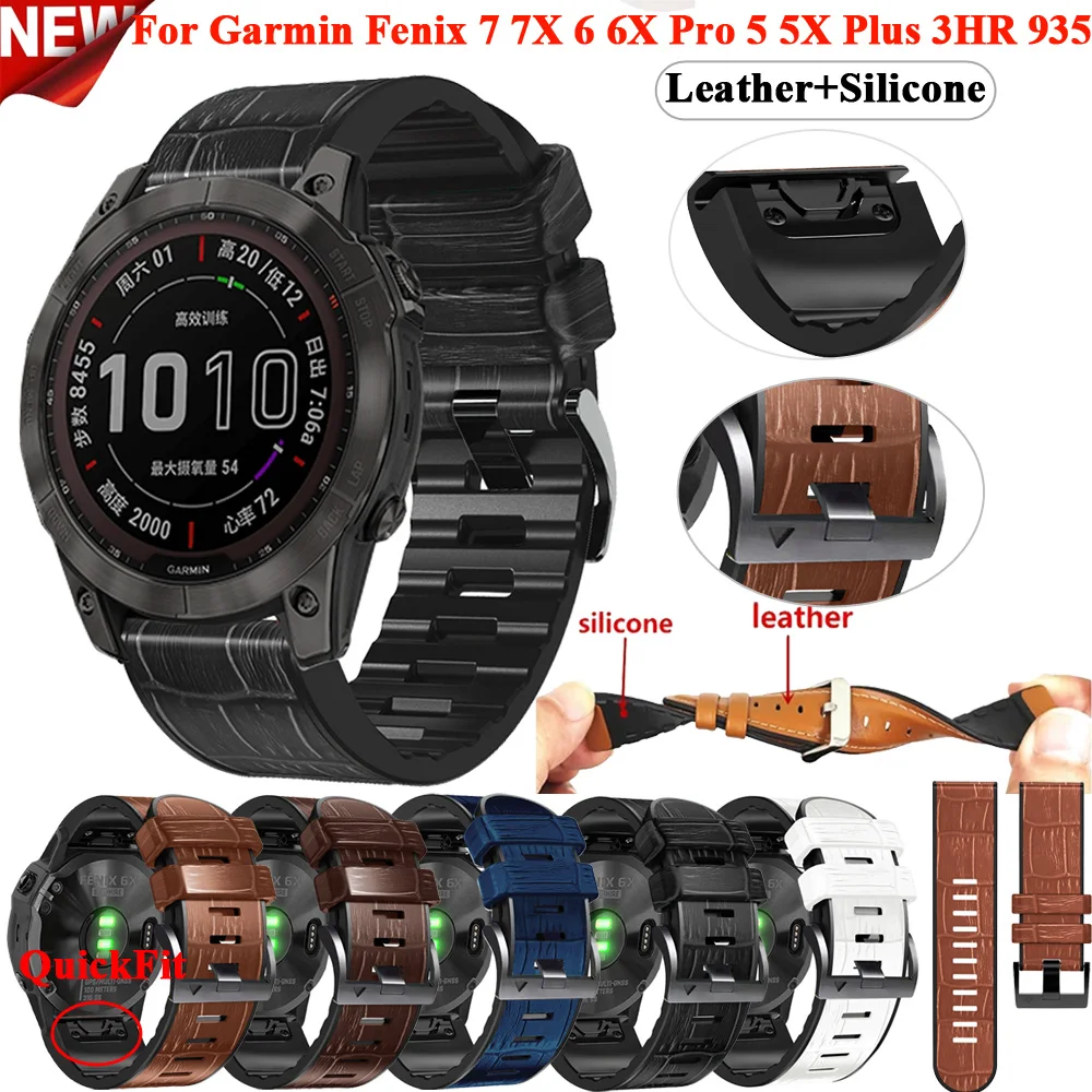 

Ремешок QuickFit для наручных часов, силиконовый удобный браслет для Garmin Fenix 7 7S 7X 5S 5X 6X 6SPro, 22 26 мм