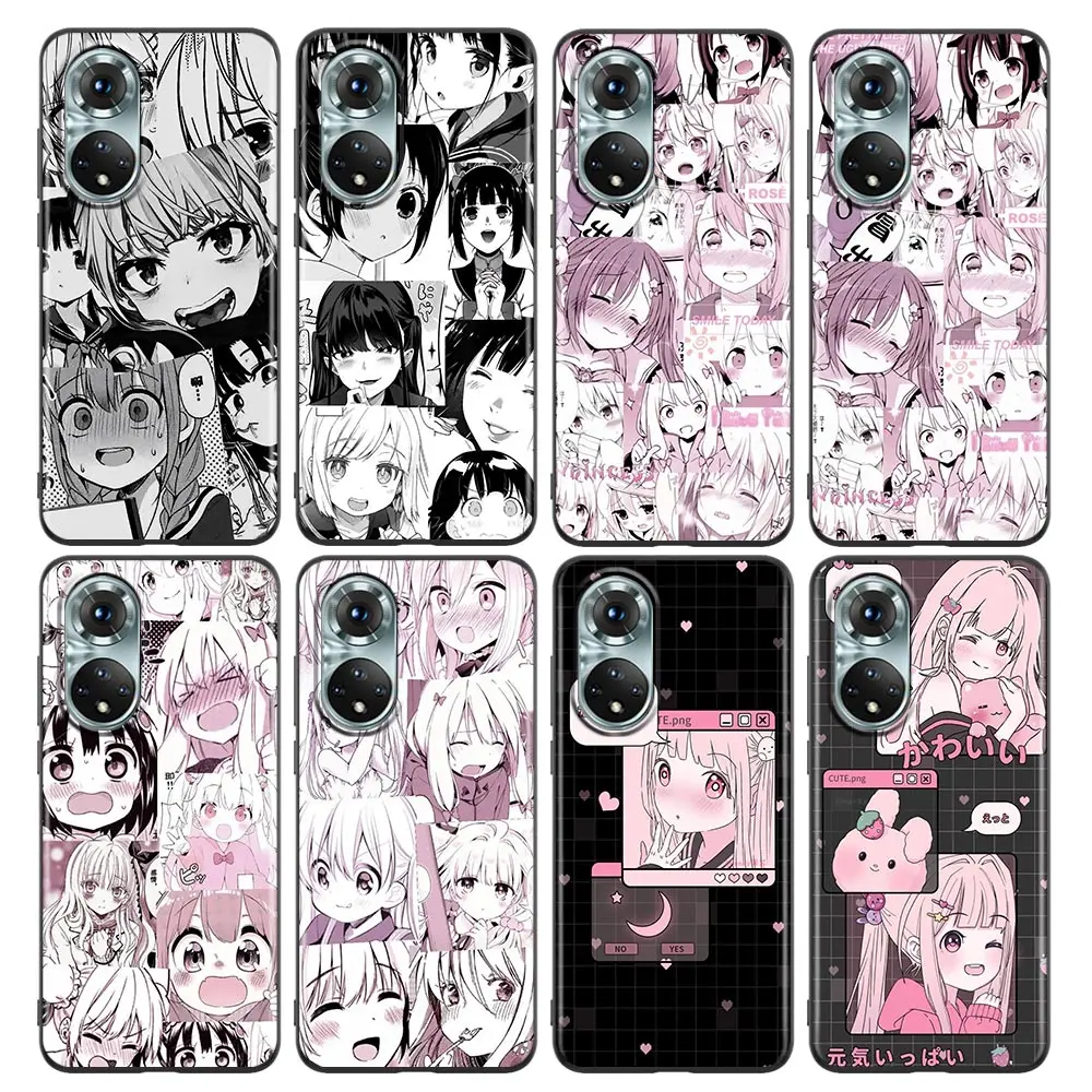 

Cute Kawaii Japanese Girls Cartoon Comics Phone Case Honor X8 60 8X 9X 50 30i 21i 20 9A Play Nova 8i 9 SE Y60 Magic4 Pro Lite 5G