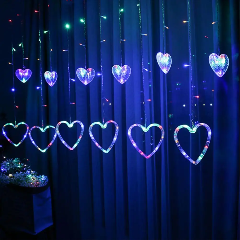 

Heart Shaped Led String Light Waterproof Curtain Decorative String Lights Home Wedding Garden New Year Decor Hanging Lamp