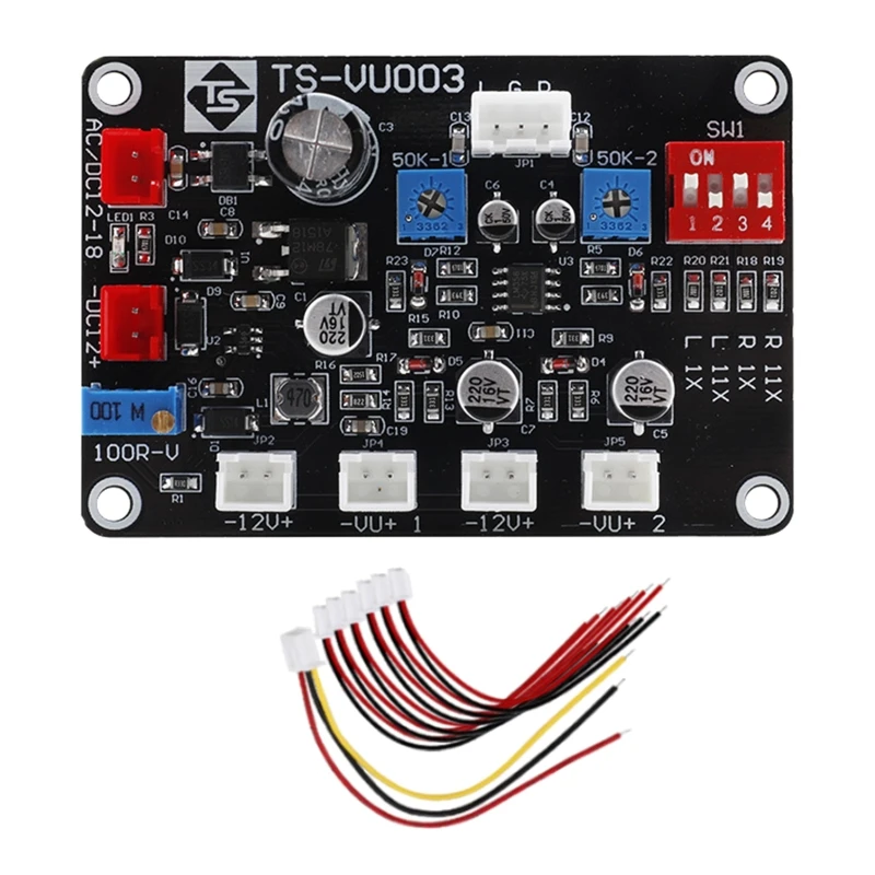 

Panel VU Meter Driver Board PCB Board Tube Amplifier DB Level Ammeter High Precision Power Amp Stereo Module 12-18V