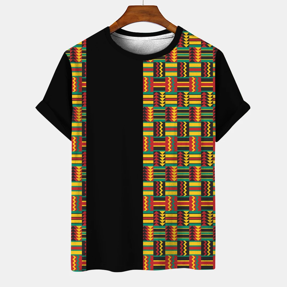 

Vintage Striped Shirt Men's T-shirt Summer Casual Short Sleeve Tees Simple Style Pullover Unisex Oversized Sweatshirt Loose Tops