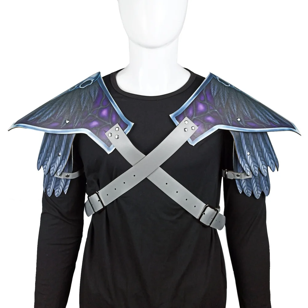 

Medieval Vintage Viking Warrior Shoulder Armor Gothic Steampunk Knight Spaulder Larp Gladiator Crow Leather Halloween Cosplay