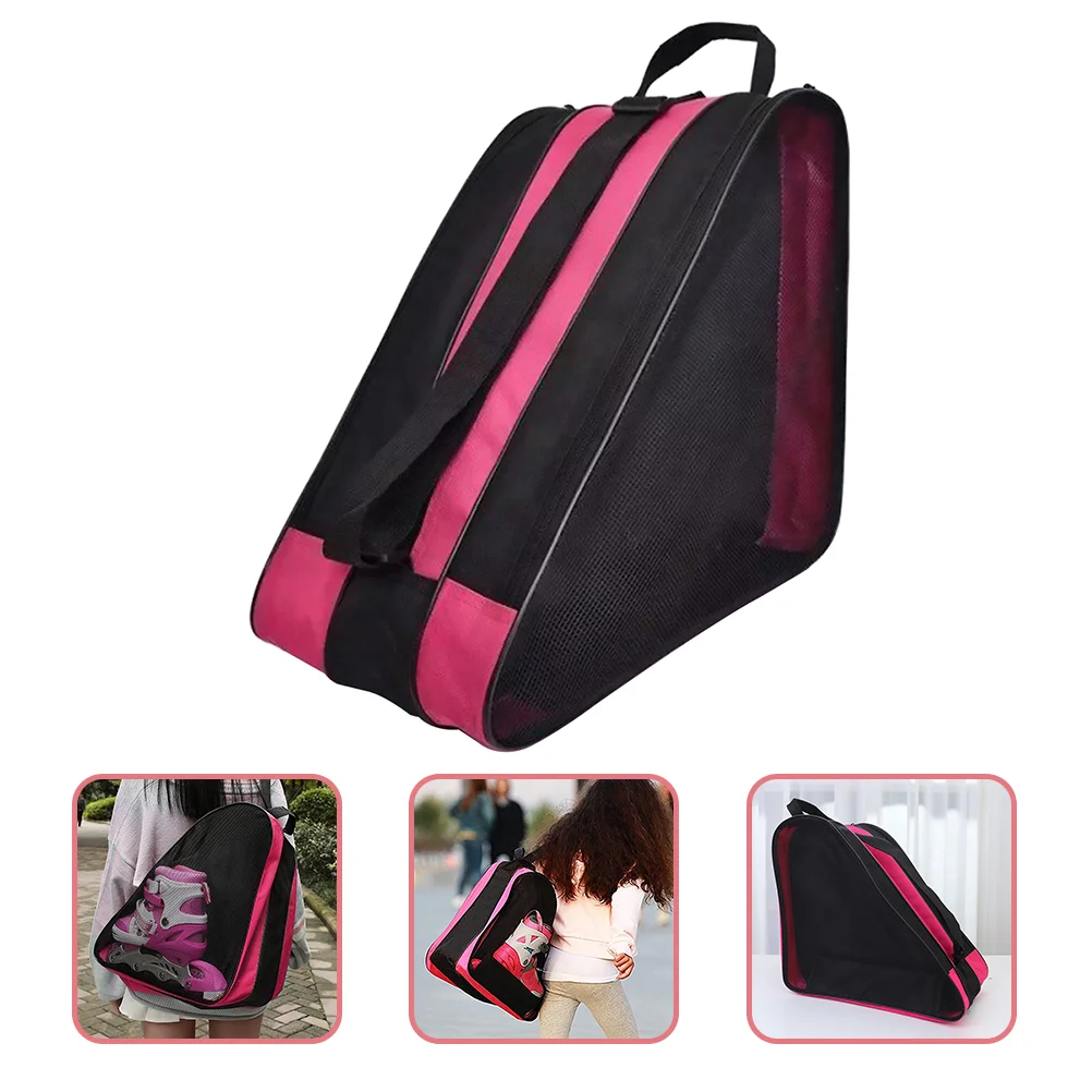 

Roller Case Storage Pouch Ice Holder Packing Zippered Cloth Handheld Portable Carrier Skating Boot Gear Shoe Wheel Carrying
