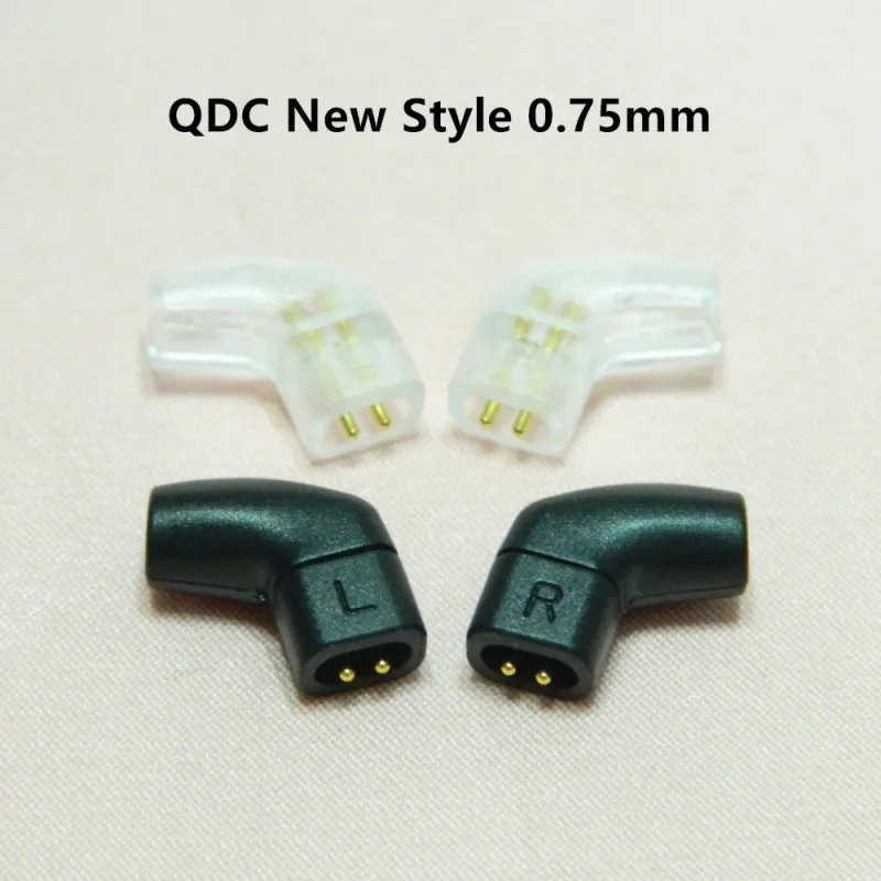 

0.75mm 2 Pin Headphone Plug QDC Gold-Plated Earphones Wire Connector Audio Adapter HiFi AUX For Soldering DIY 0.75 Headset Cable