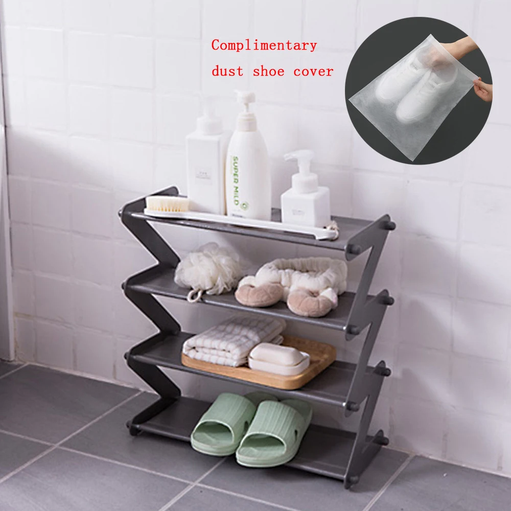 

Многофункциональная Простая Стойка для обуви из ткани Оксфорд, Многоуровневая стойка для хранения обуви, креативная сборная стойка для обу...