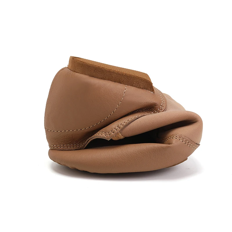RUYBOZRY Genuine Leather Jazz Dance Shoes Tan Black Antiskid Sole Jazz Shoes Toddler Girls Woman Gymnastics Unisex Slip On Jazz