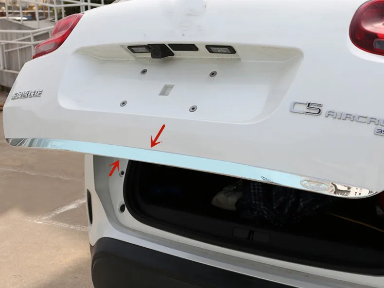 

For Citroen C5 AIRCROSS 2017-2022 stainless steel trunk door decorative strip Tailgate trim decorative car accessories