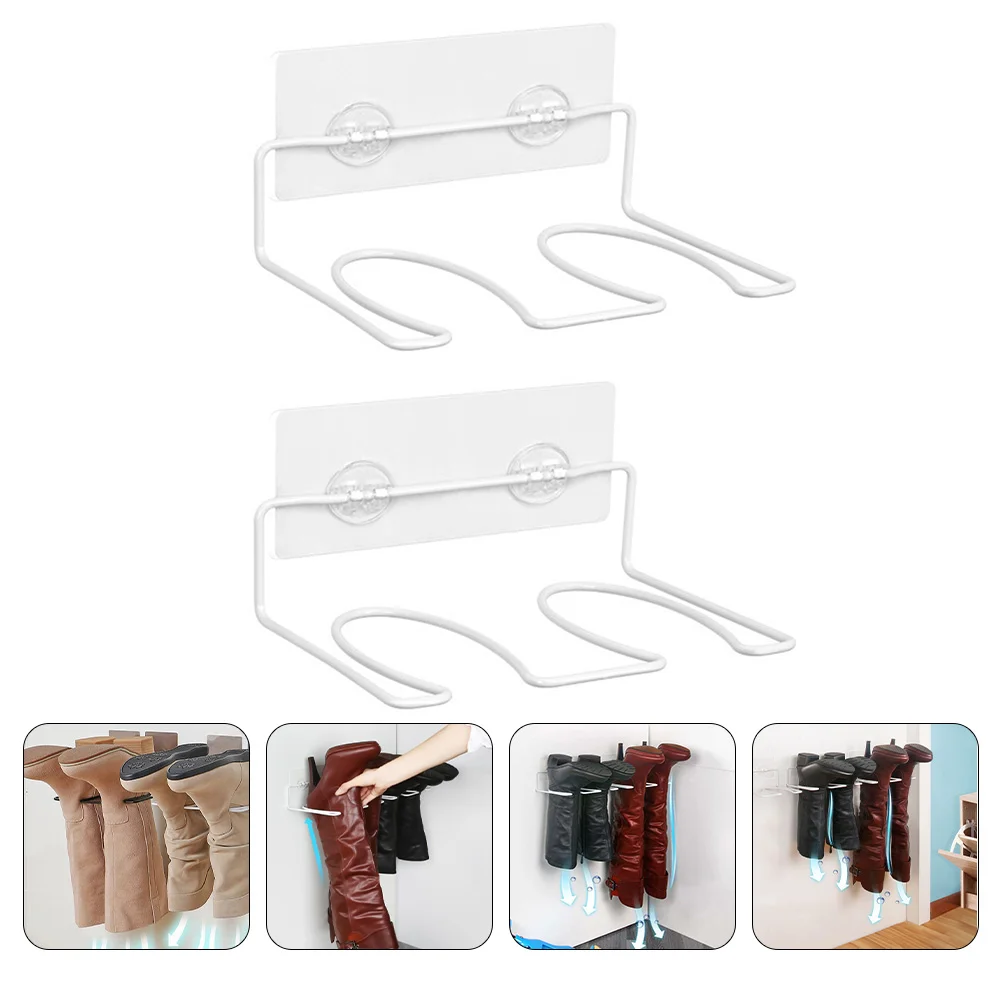 

2 Pcs Display Stand Shoe Rack Brackets Shelves Boots Wall Mount Carbon Steel Storage Organizer