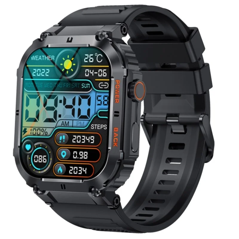 

Smart watch K57 Pro men's 1.96 inch 400mAh Heart rate monitor blood oxygen IP68 waterproof outdoor timer weather sports smart