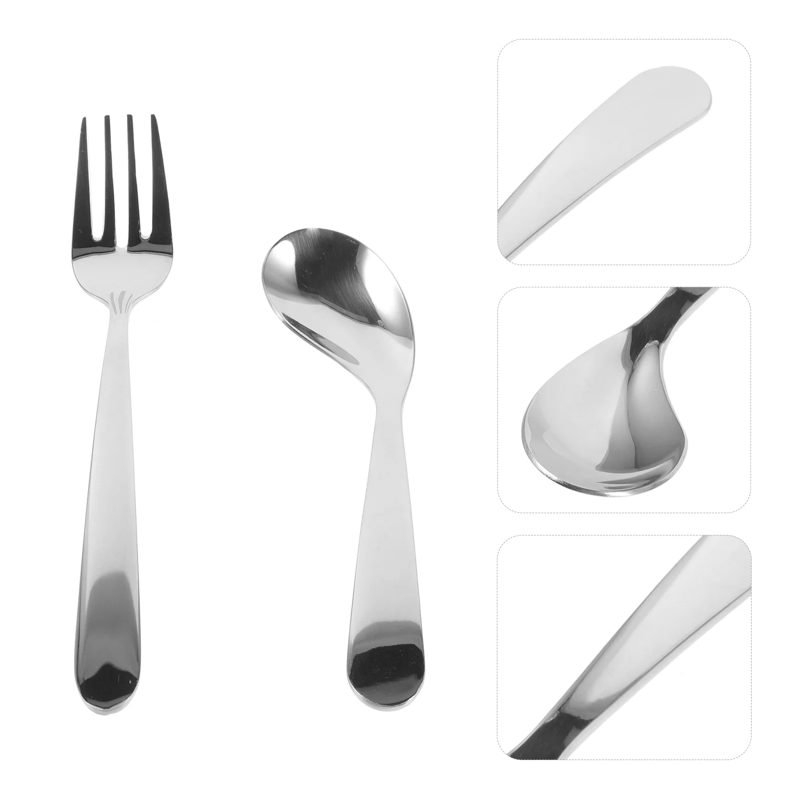 

Parkinsons Utensils Food Feeding Angled Spoon Adaptive Hand Fork Old Man Tableware Practical Baby Spoons
