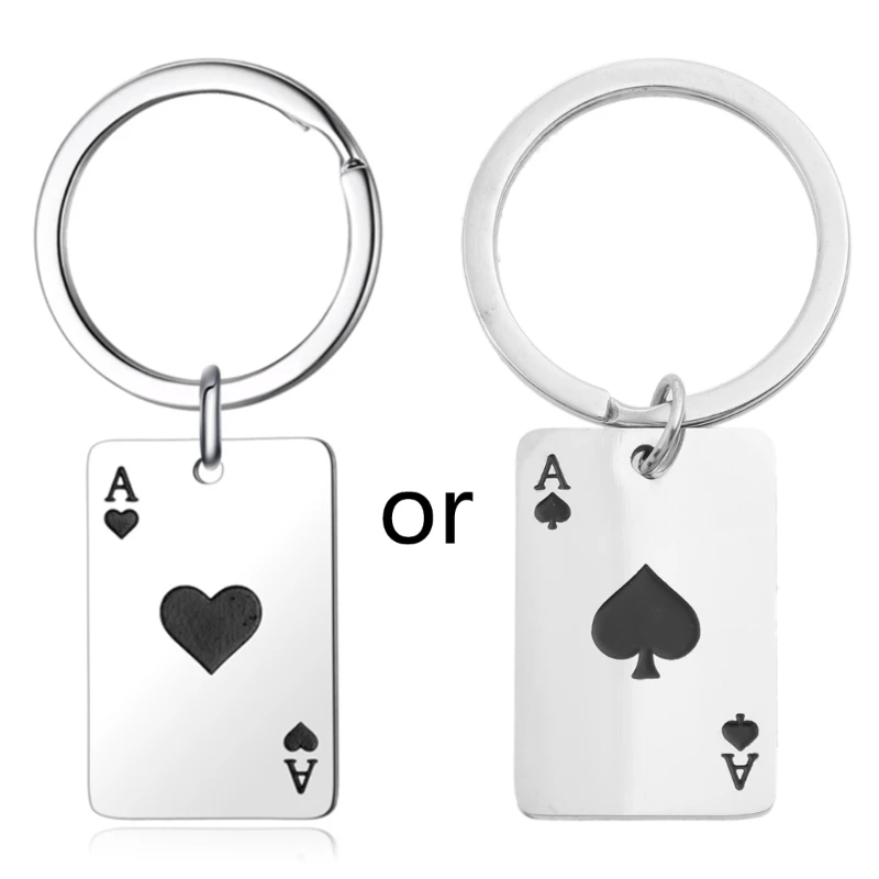 

Мужские карточки для покера подвесное ожерелье брелок, полированный серебристый цвет