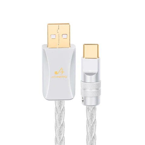 ATAUDIO HIFI чистый серебряный USB-кабель Hi-Fi декодирование DAC аудио OTG кабель 3,0 обновленный кабель для компьютера