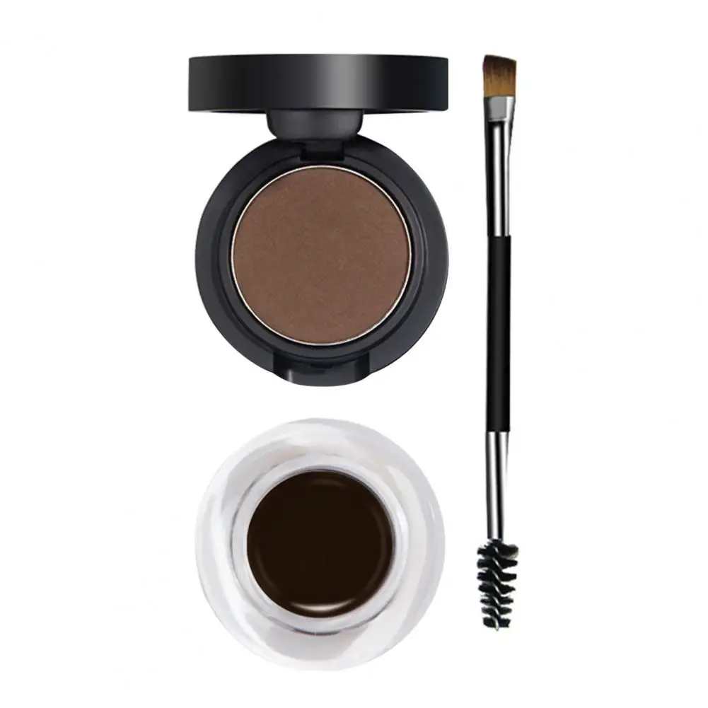 

1 Набор пудры для бровей водостойкий устойчивый к поту долговечный Модный контур для бровей комплект для макияжа