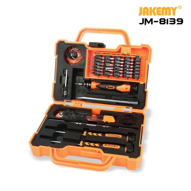 

JM-8139 Professional Electronic Precision Screwdriver Set Hand Tool Box Set Opening Tools for Phone PC Repair Tools Kit