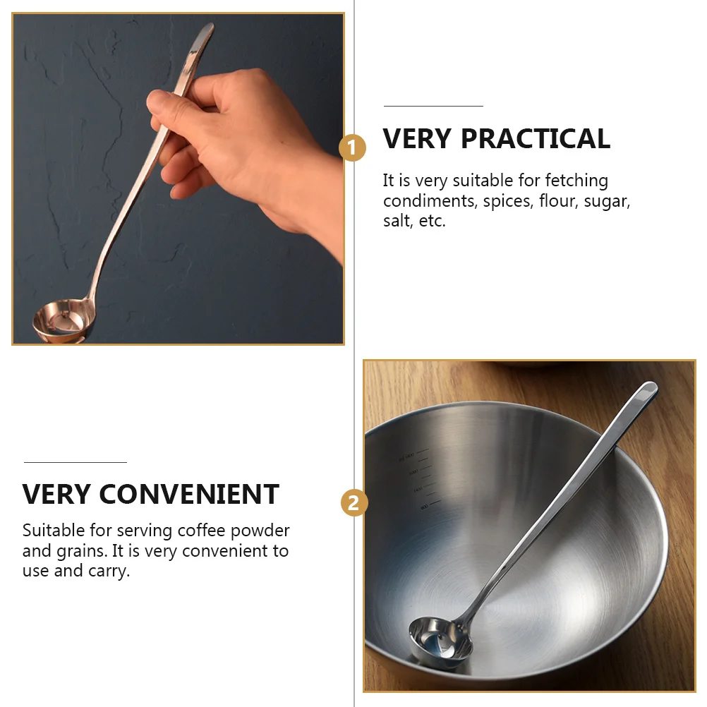 

Handle Scoop Household Stainless Steel Sauce Spoon Oil Spoon