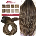 Горячая Распродажа Moresoo накладные человеческие волосы, наращивание натуральных волос, прямой набор Реми, 7 шт., двойная уточка, стандартная