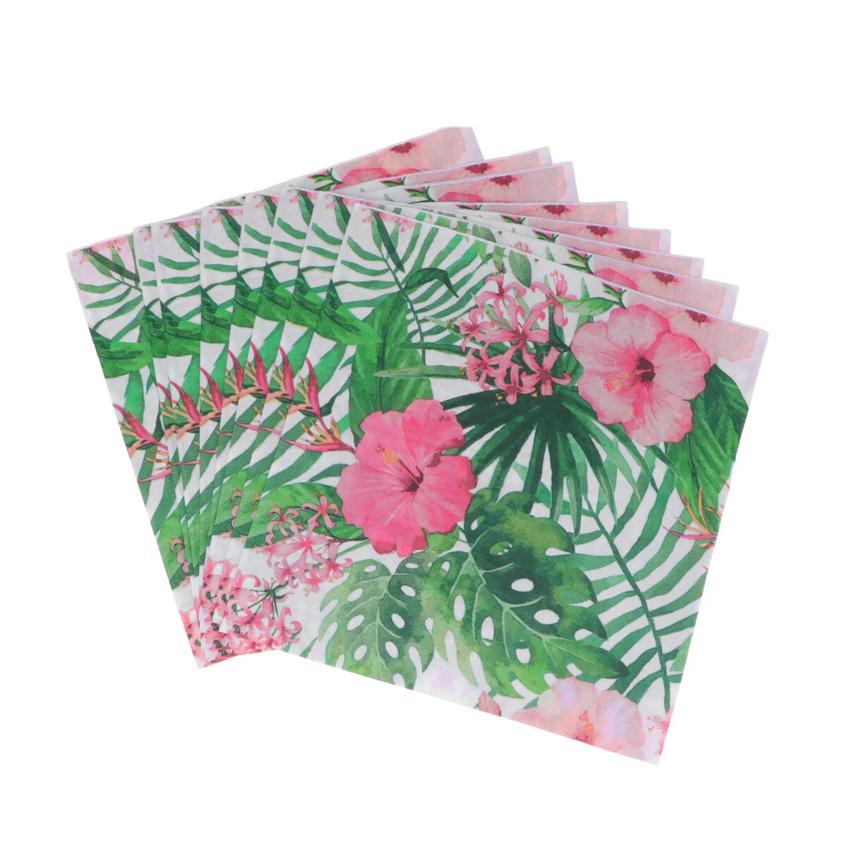

20PCS Hawaii Disposable Party Supplies Decorative Monstera Flower Napkins Paper Party Napkins for Summer Carnival