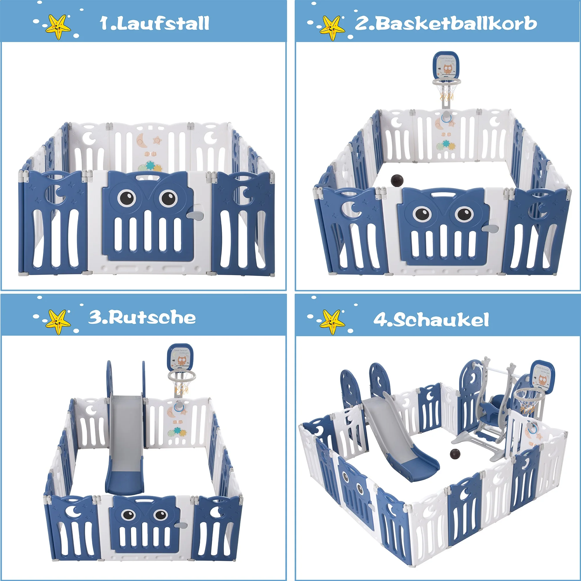 

Новинка 16-Paneele Faltbarer Laufstall Schutzgitter Krabbelgitter, детская активитнятская электрическая машина, детская игрушка