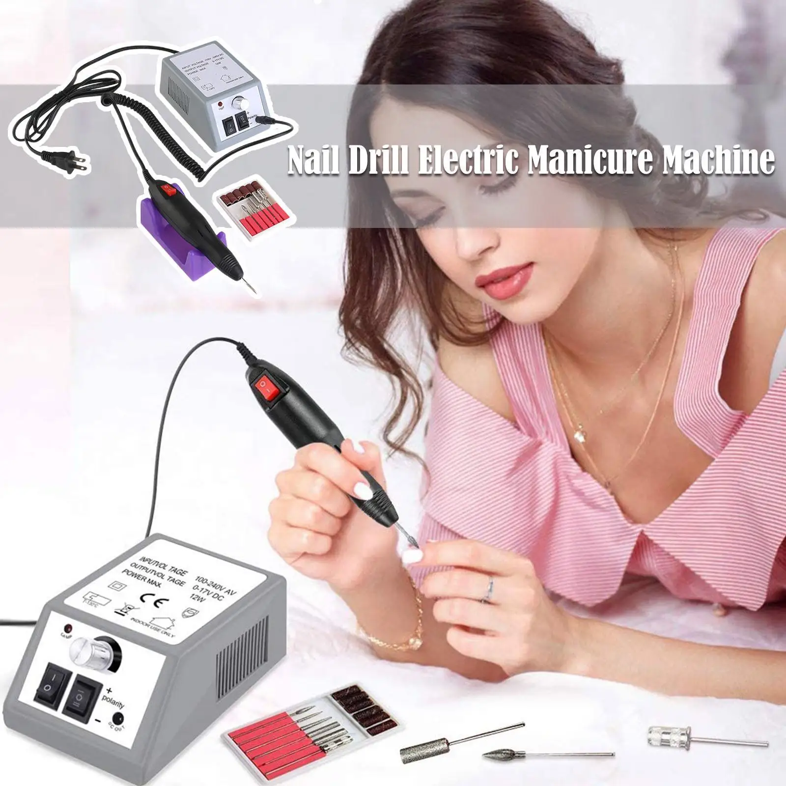 

Professional Nail Drill Electric Manicure Machine 20000RPM File Manicure Speed With Nail Machine Tools Pedicure Nail E4O0
