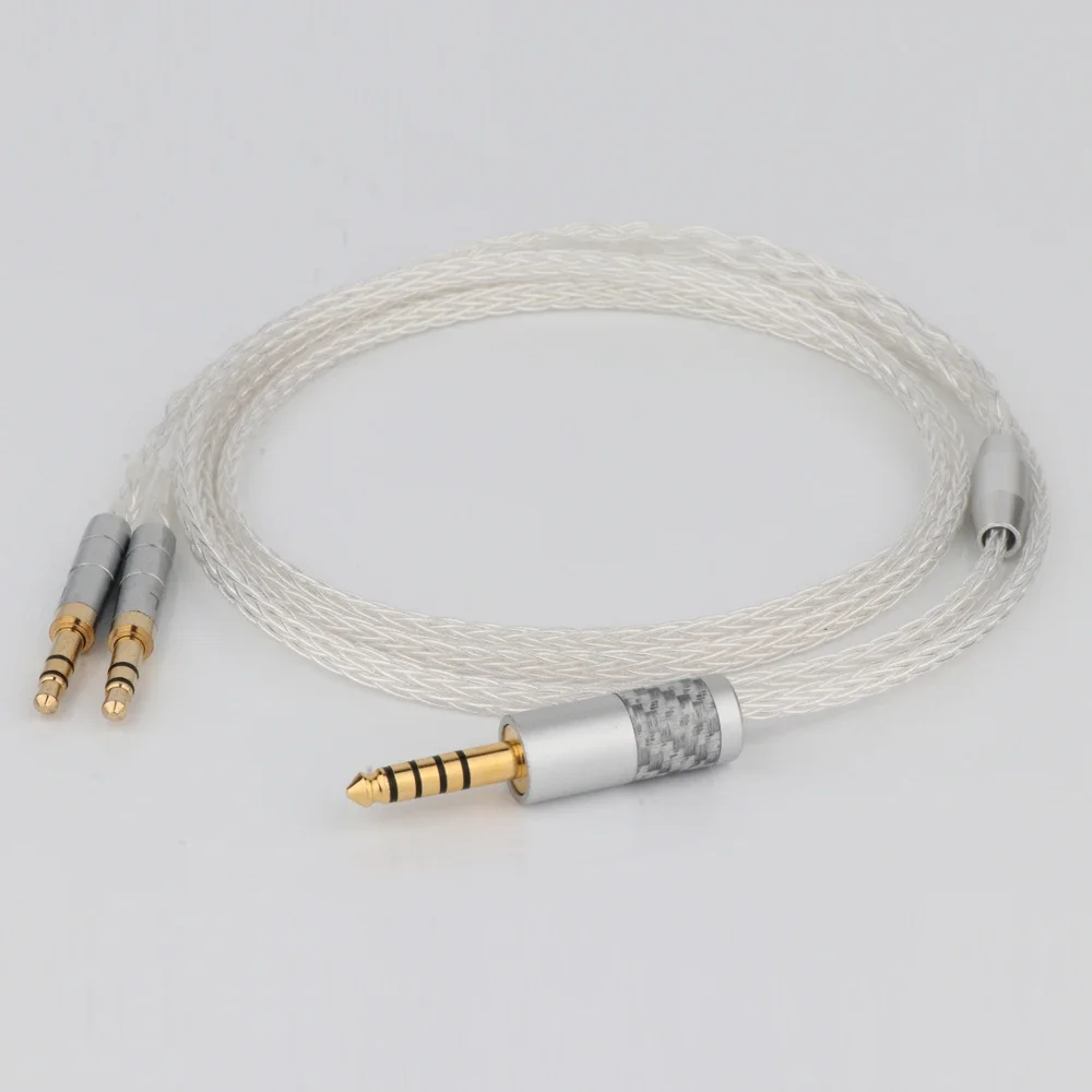 Фото Кабель для наушников Hifi 8Cores с серебряным покрытием для Denon AH-D600 D7100 Hifiman Sundara Ananda HE1000se HE6se He400 №1