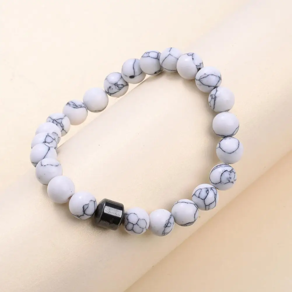 

Stretch Sturdy Stress Relief Tiger Eye Beads Natural Faux Stone Bracelet Bangle Lovers Jewelry Magnet Bracelet for Party