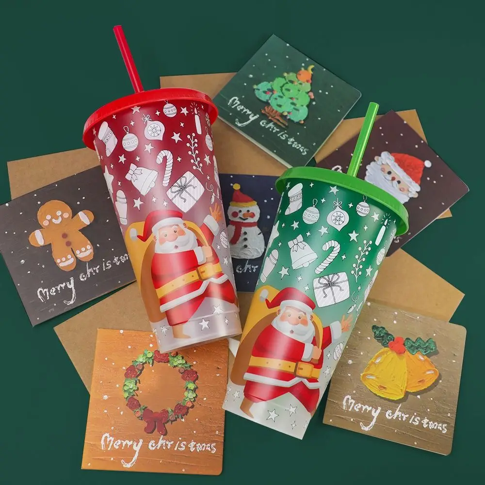 Модная пластиковая чашка меняющая цвет обеденные принадлежности многоразовая